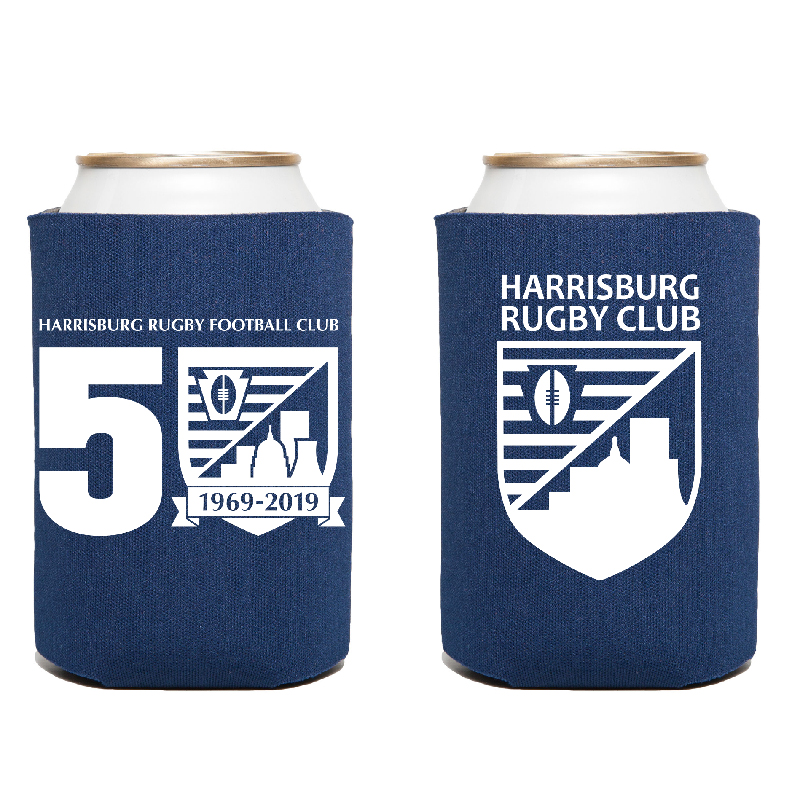 HRFC 50th Anniversary Can Koozie - Harrisburg Rugby Football Club